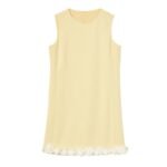 French-Style Elegant Petal-Hem Suspender Dress