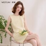 Yellow Sleeveless A-Line Dress for Women