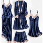5-Piece Mulberry Silk Nightdress & Robe